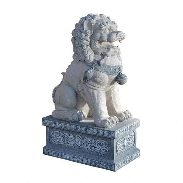 Ornate Giant Foo Dog of the Forbidden City Sculptures Garden Statues